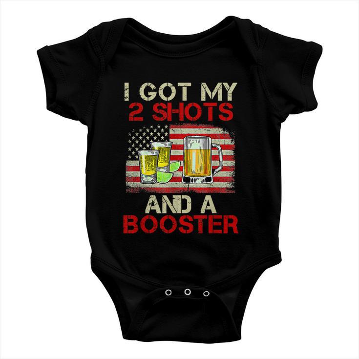 Funny Vaccination I Got My Two Shots And A Booster Baby Onesie