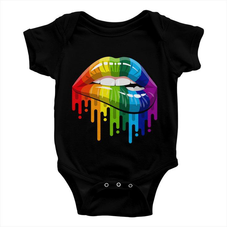 Gay Pride Lips Tshirt V2 Baby Onesie
