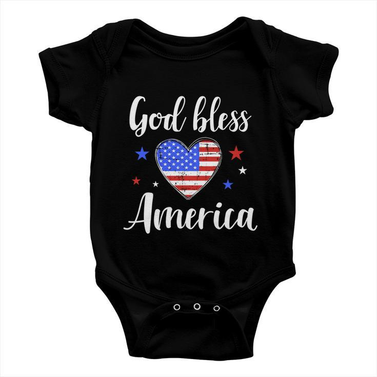 God Bless America For Patriotic Independence Day 4Th Of July Gift Baby Onesie