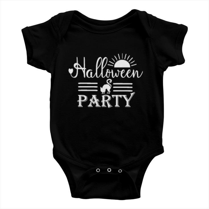 Halloween Party Cat Halloween Quote Baby Onesie