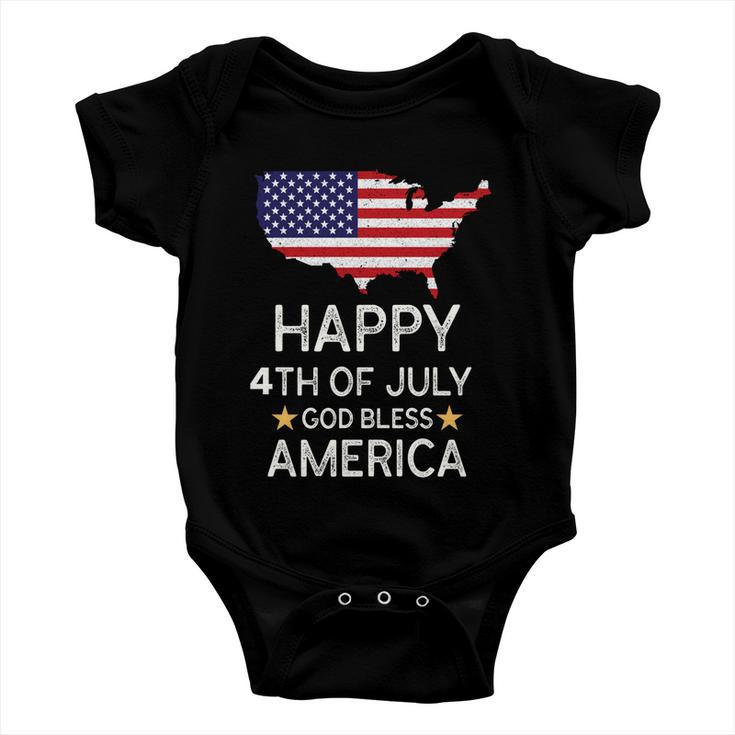 Happy 4Th Of July Independence Day God Bless America Gift Baby Onesie