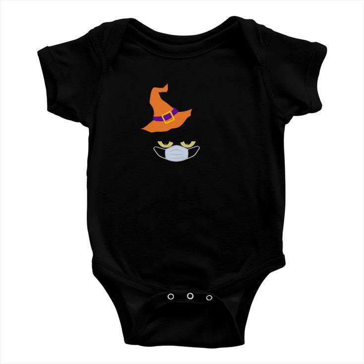 Hiss Off Cat Witch Hat Halloween Quote Baby Onesie