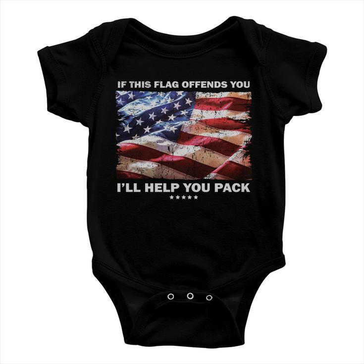 If This Flag Offends You Ill Help You Pack Tshirt Baby Onesie