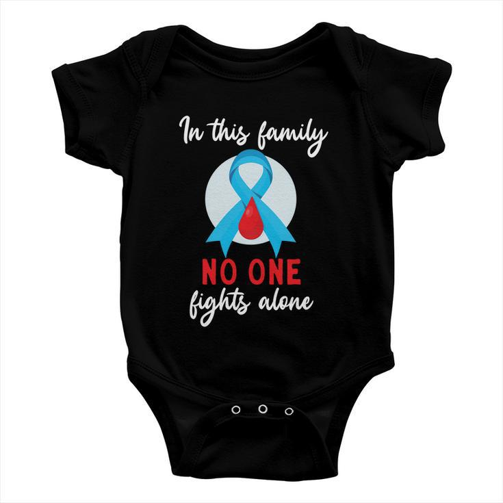 In This Family No One Fight Alone Diabetes Gift Baby Onesie