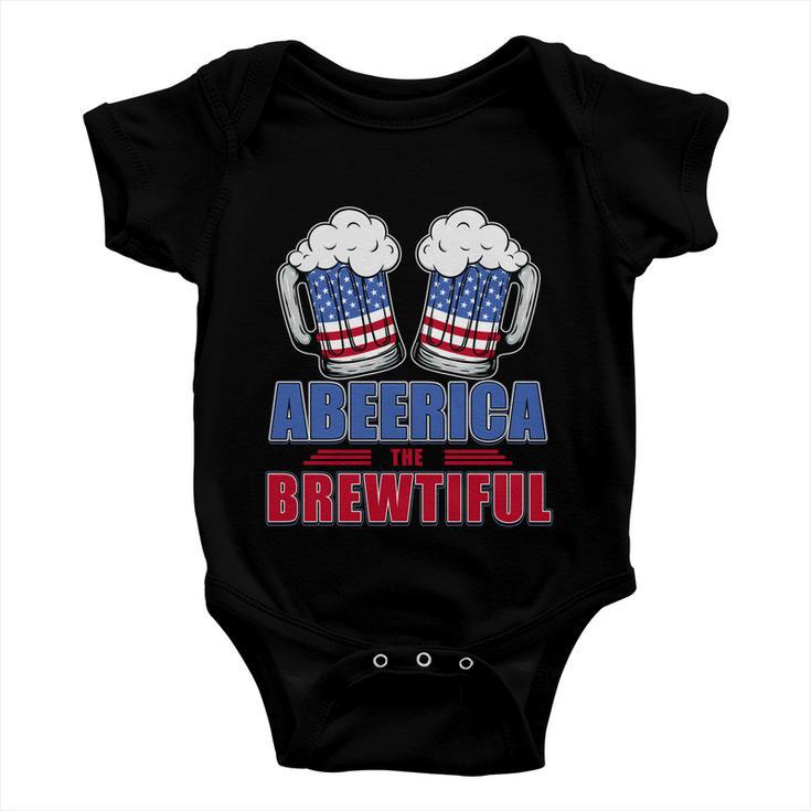 Independence Day Abeerica The Brewtiful 4Th Of Juli Ing Gift Baby Onesie