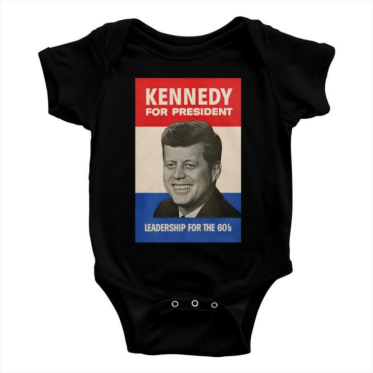 John F Kennedy 1960 Campaign Vintage Poster Baby Onesie
