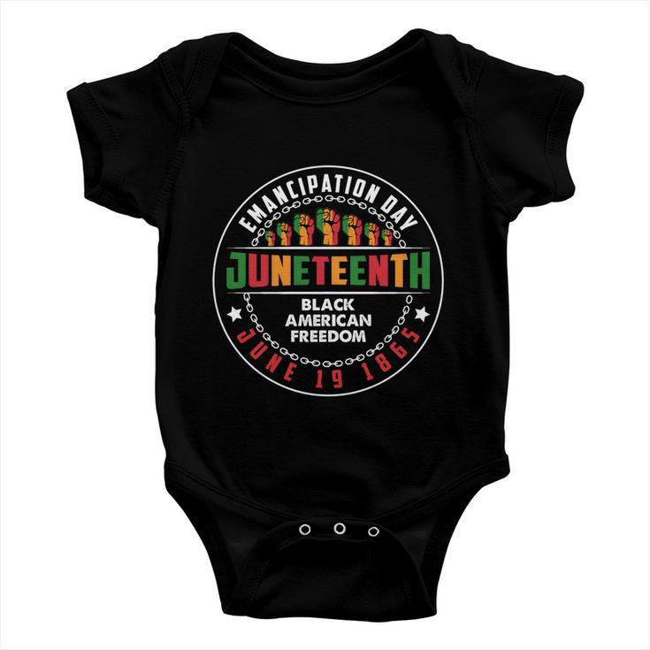 Juneteenth Emancipation Day Vintage Cool Melanin Black Pride Gift V4 Baby Onesie