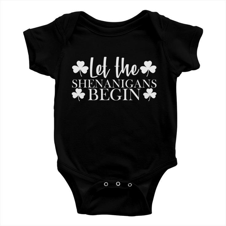 Let The Shenanigans Beginst Pattys Day Party Baby Onesie