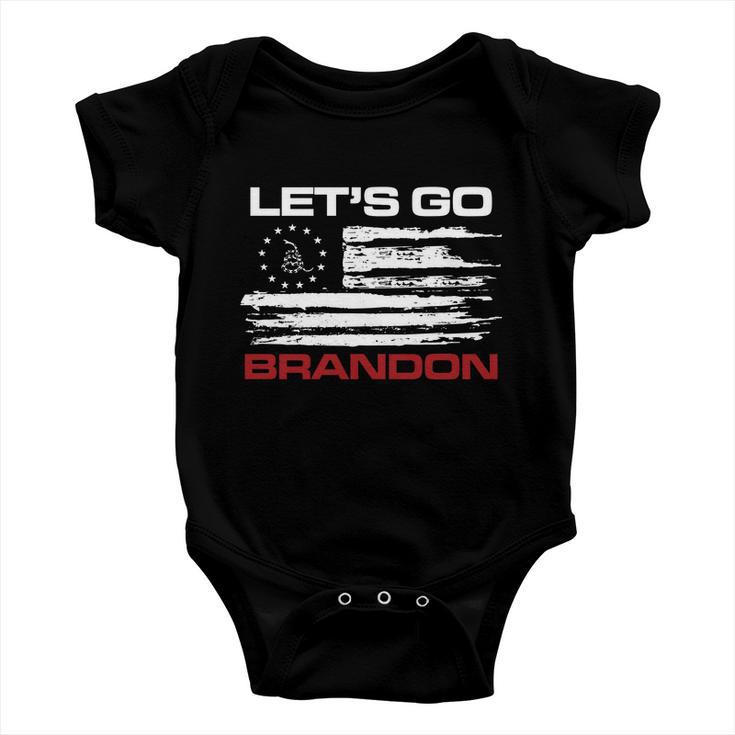 Lets Go Brandon Let Go Brandon Fjb Funny Fjb Fjb Funny Brandon Flag Funny Baby Onesie