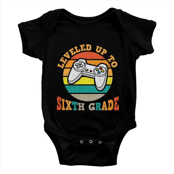 Leveled Up To 6Th Grade First Day Of School Back To School Baby Onesie