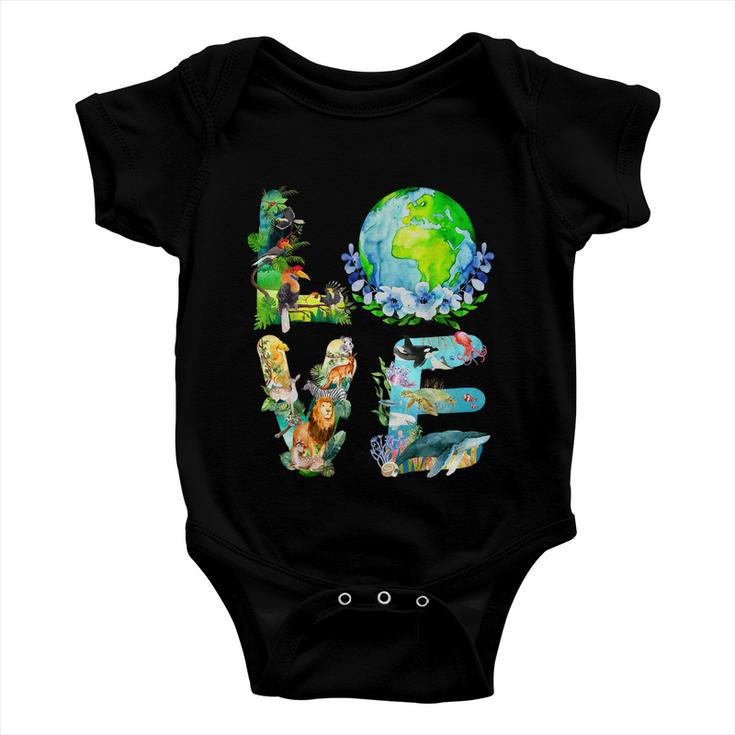 Love World Earth Day 2022 Planet Environmental Animal Tshirt Baby Onesie