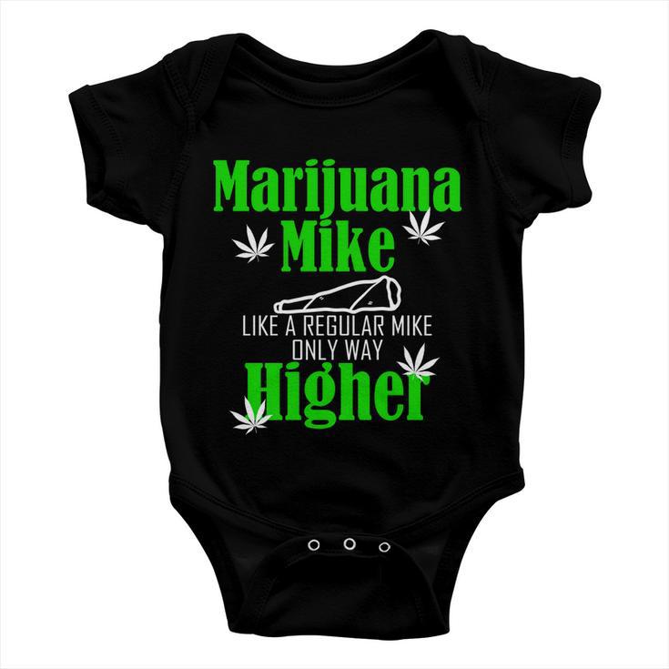 Marijuana Mike Funny Weed 420 Cannabis Baby Onesie