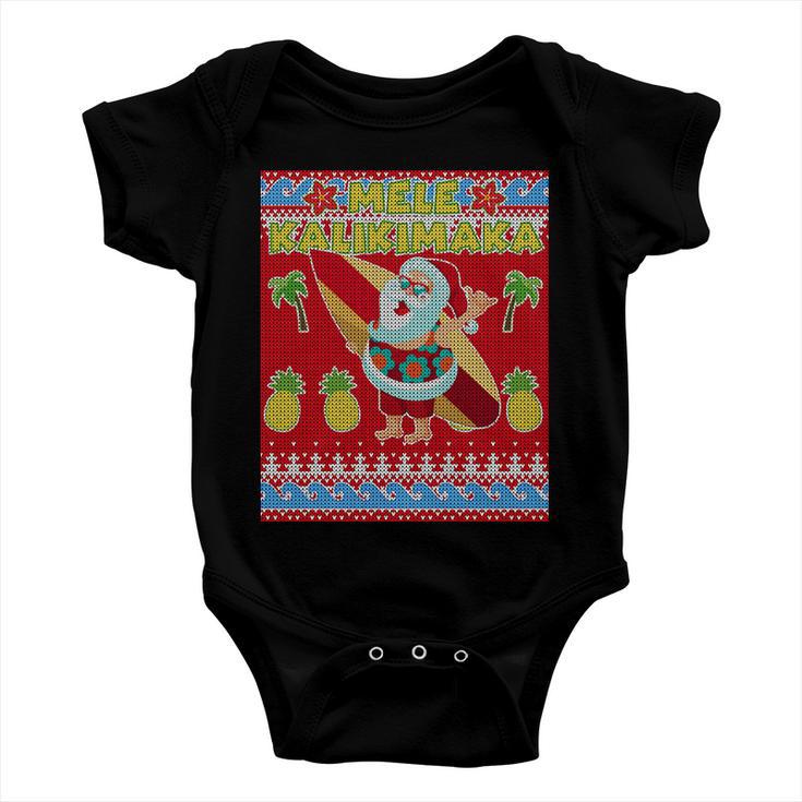 Mele Kalikimaka Santa Ugly Christmas V2 Baby Onesie