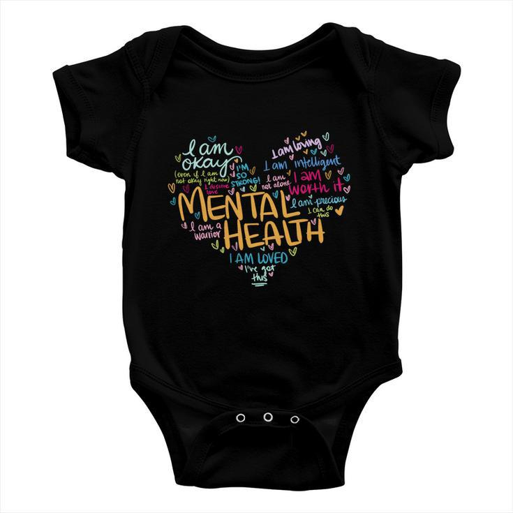 Mental Health Awareness Funny Gift Depression Cool Gift Baby Onesie