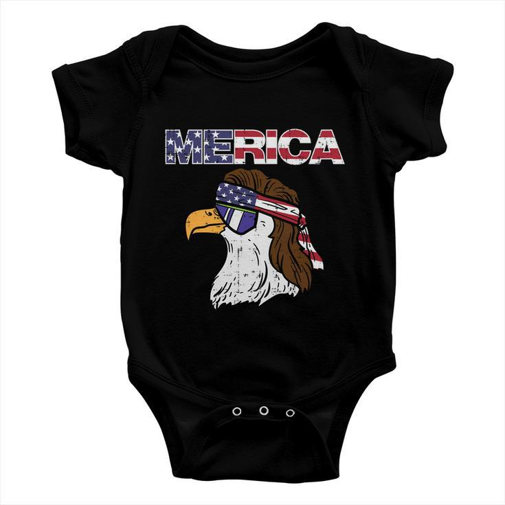Merica Bald Eagle Mullet Sunglasses Fourth July 4Th Patriot Cool Gift Baby Onesie