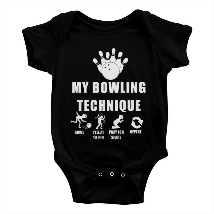 My Bowling Technique Baby Onesie