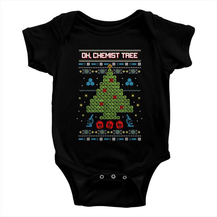 Oh Chemist Tree Chemistry Tree Christmas Science Baby Onesie