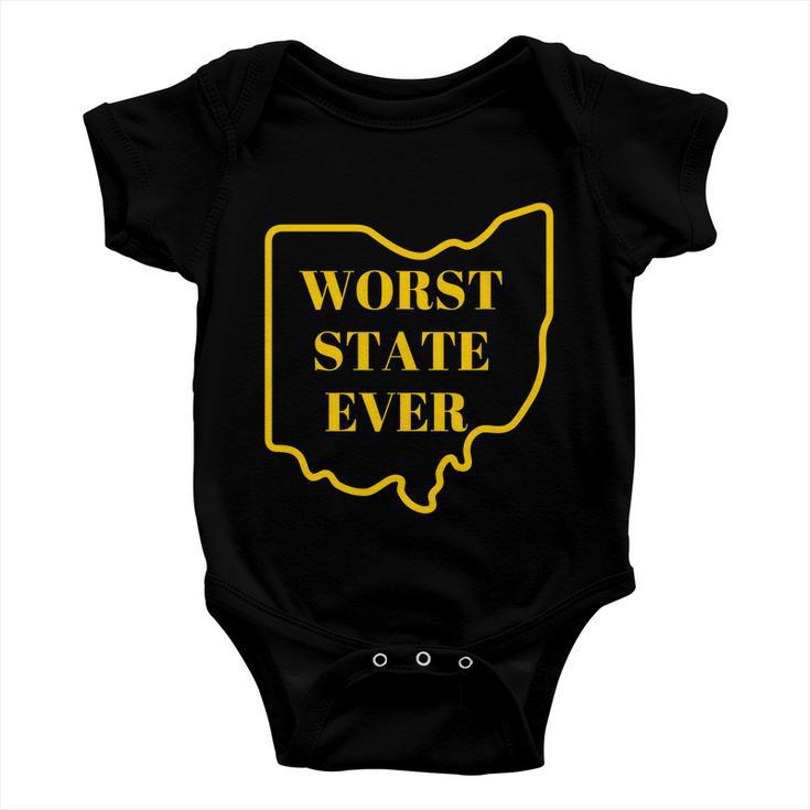 Ohio Worst State V2 Baby Onesie