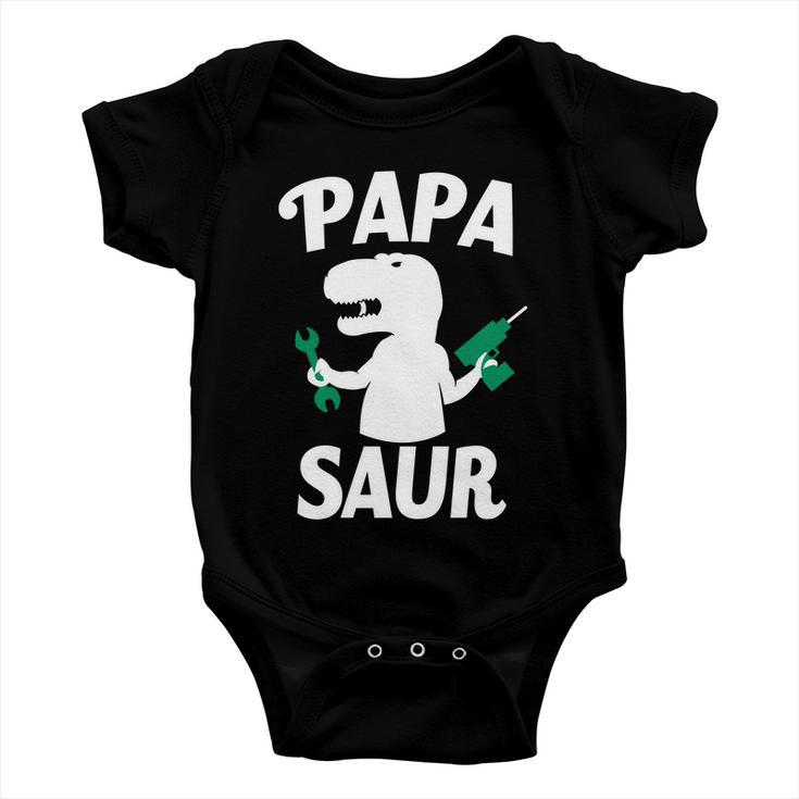 Papa Saur Fix Things Baby Onesie