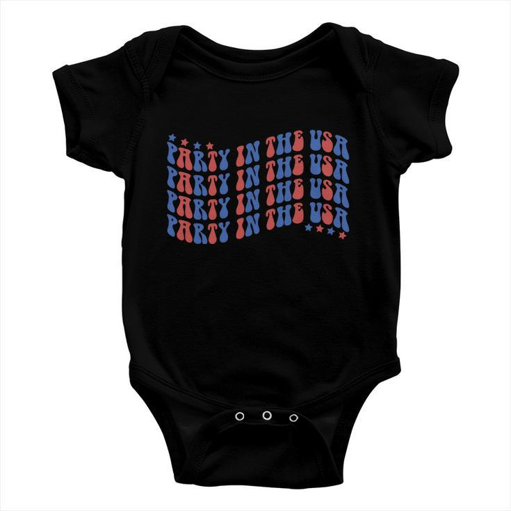 Party In The U S A 4Th Of July Baby Onesie