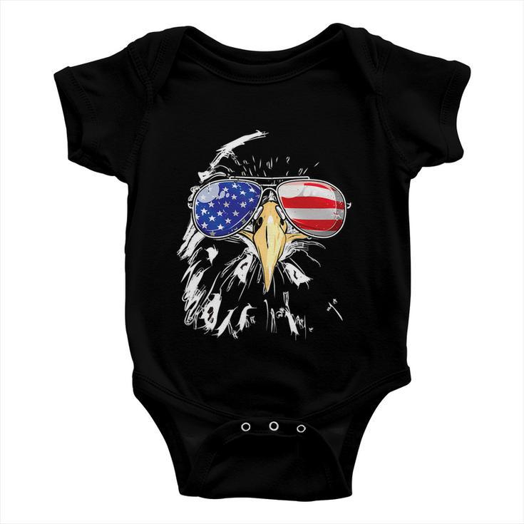 Patriotic Eagle Sunglasses Usa American Flag 4Th Of July Gift Baby Onesie