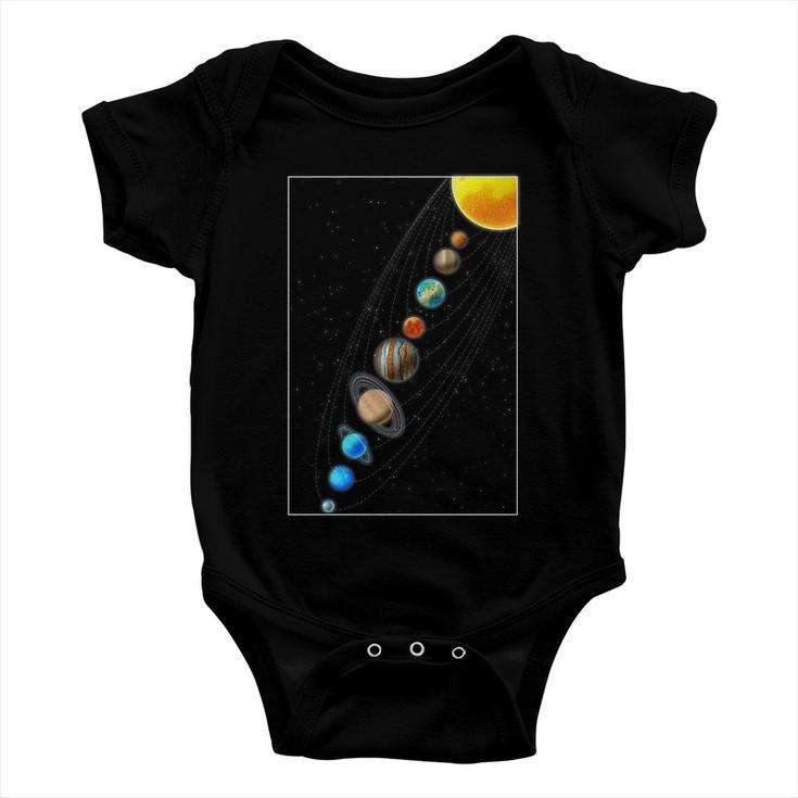 Planets Solar System V2 Baby Onesie