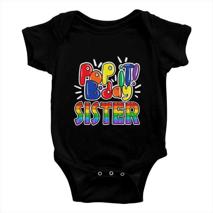 Pop It Sister From Birthday Girl Or Boy Fidget Baby Onesie