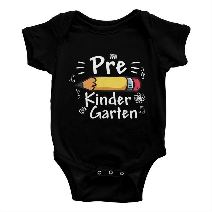 Prek Back To School Pencil 100 Days Of School Baby Onesie