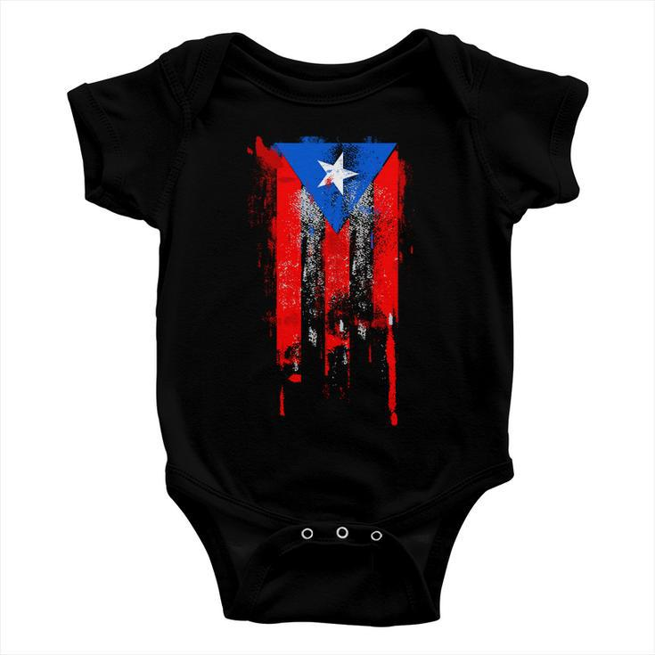 Puerto Rico Flag Drip Baby Onesie
