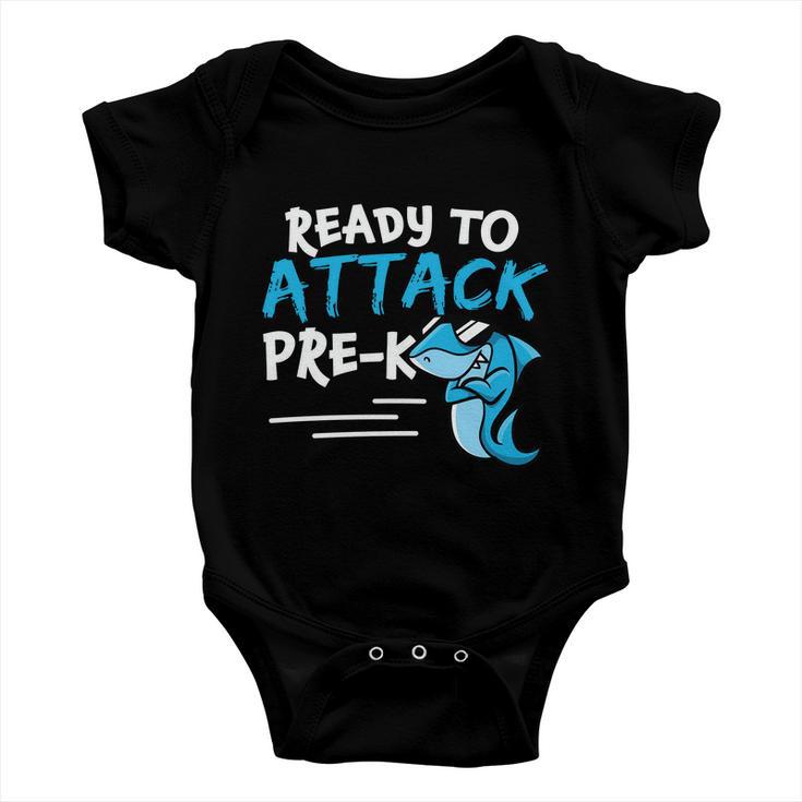 Ready To Attack Prek Shark Back To School Baby Onesie