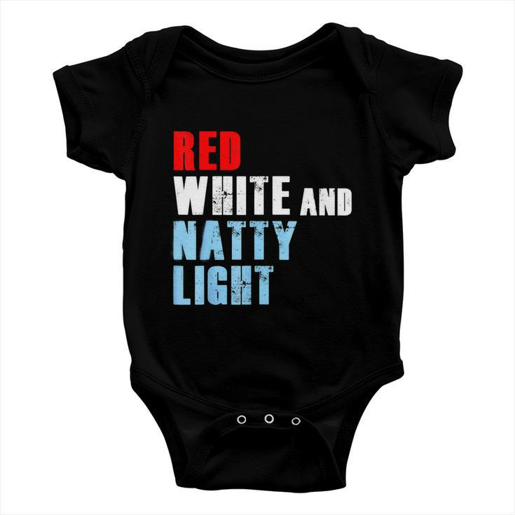 Red White & Nattylight For Mens Womens 4Th Of July Baby Onesie