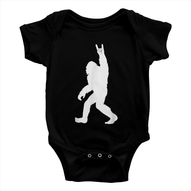 Retro Bigfoot Funny Rock And Roll Bigfoot Baby Onesie