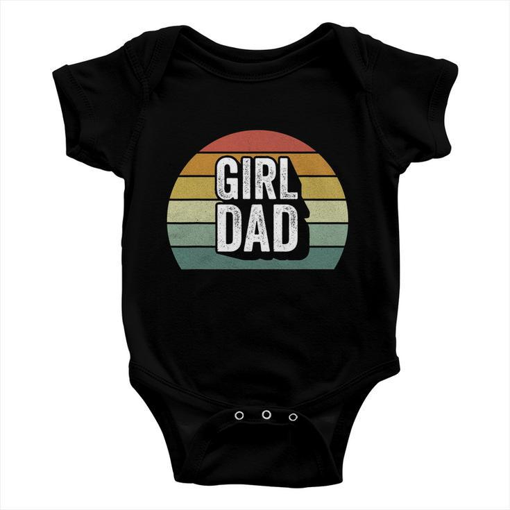 Retro Girl Dad Shirt Proud Father Love Dad Of Girls Vintage Baby Onesie