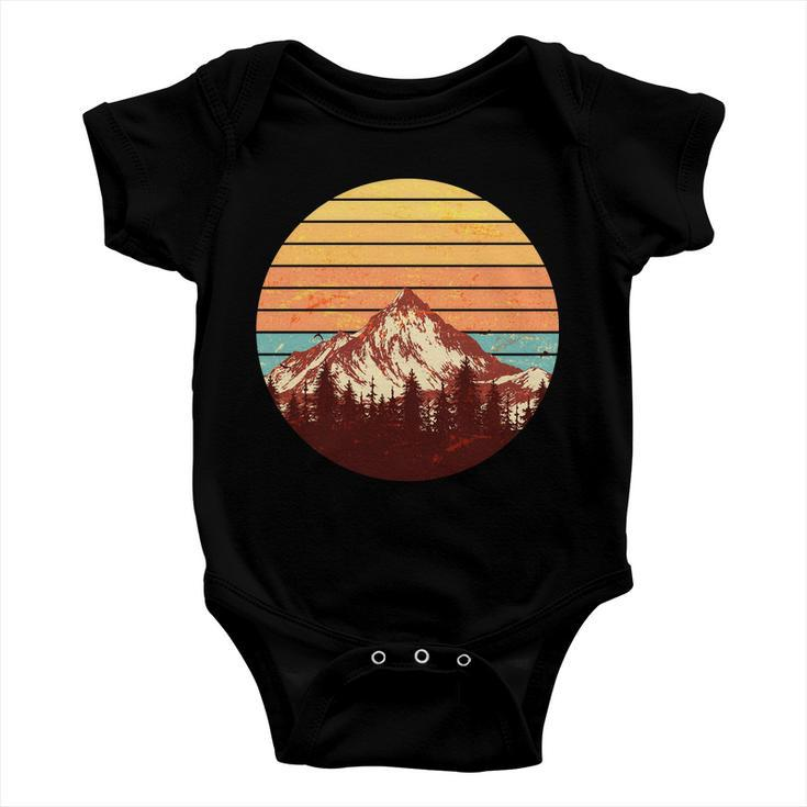 Retro Nature Mountains Tshirt Baby Onesie