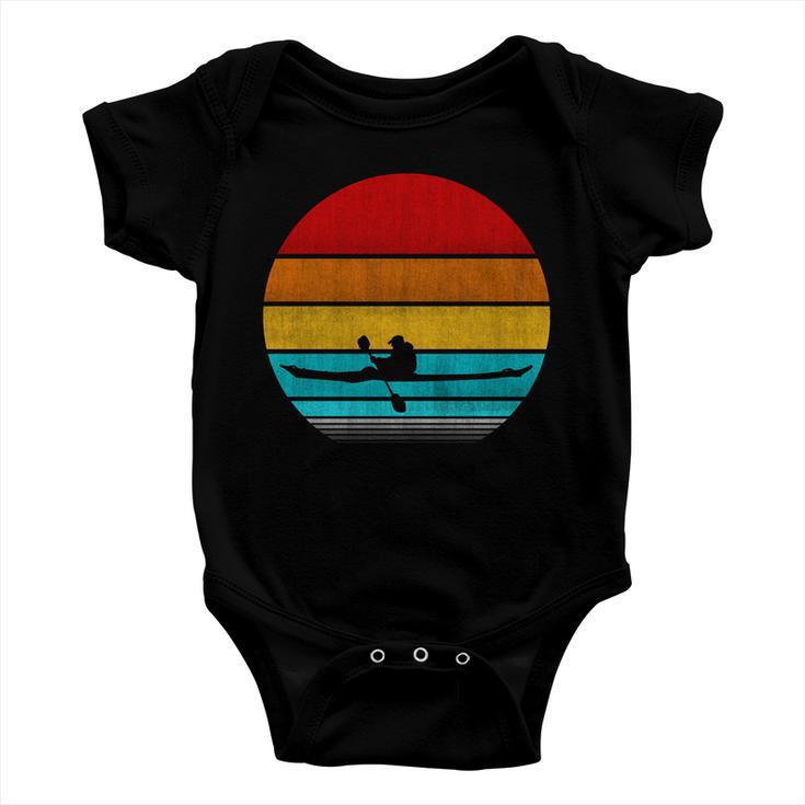 Retro Vintage Kayak V2 Baby Onesie