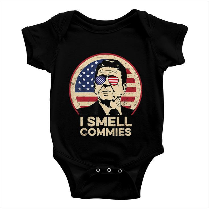 Ronald Reagan I Smell Commies Patriotic American President Baby Onesie
