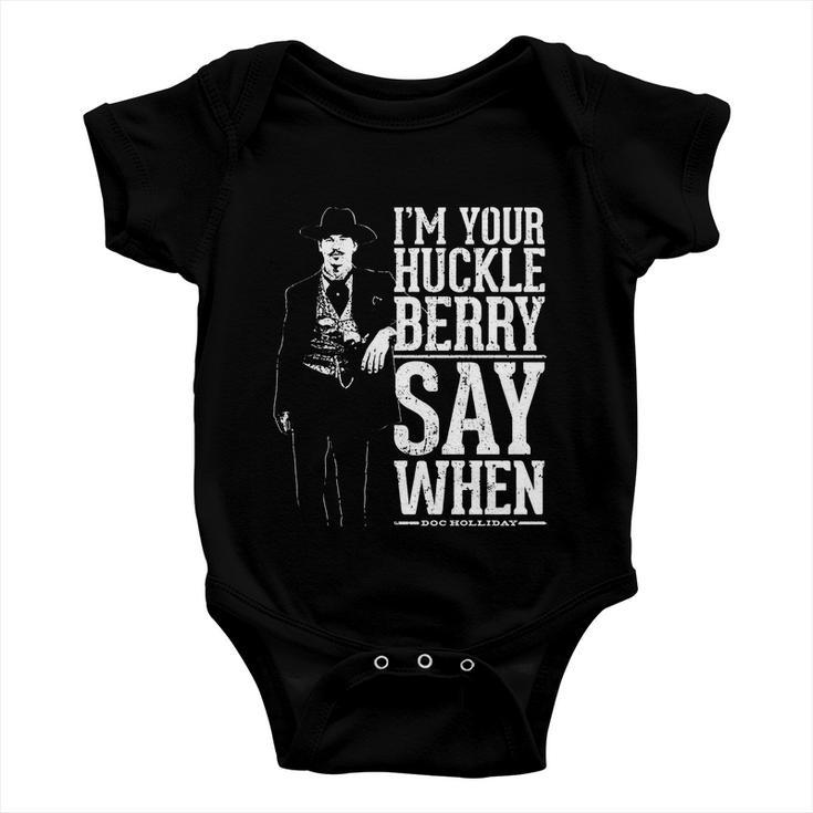 Say When Doc Holiday Baby Onesie