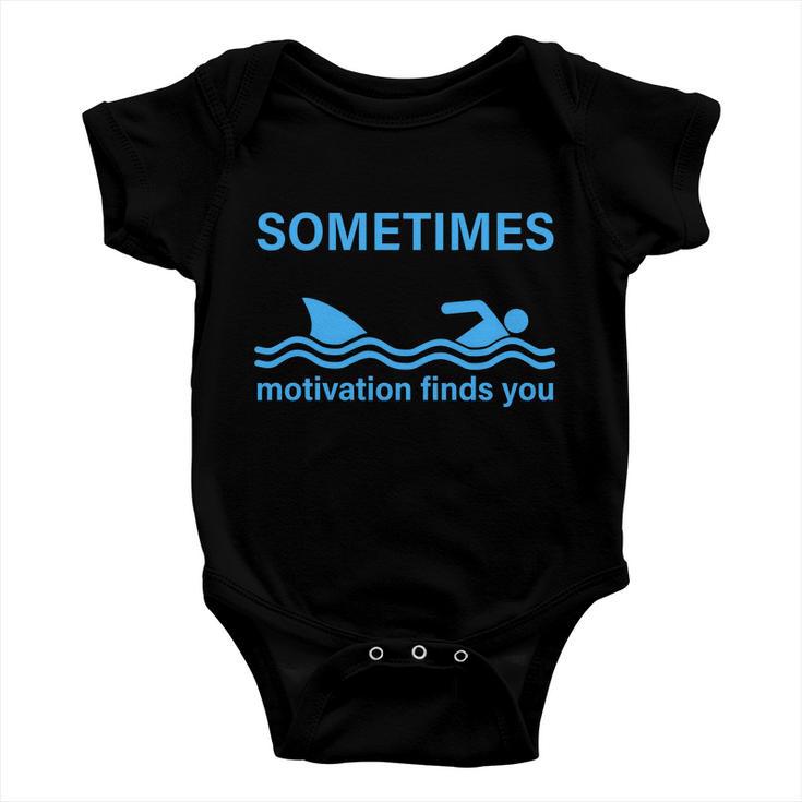 Sometimes Motivation Finds You V2 Baby Onesie