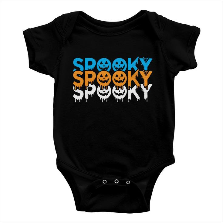 Spooky Spooky Spooky Halloween Quote V4 Baby Onesie