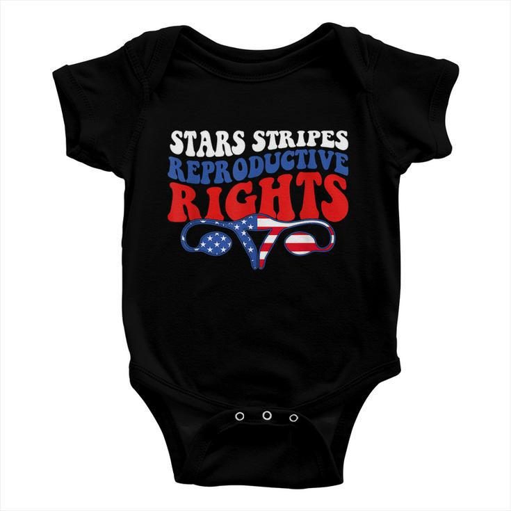 Stars Stripes Reproductive Rights American Flag V3 Baby Onesie