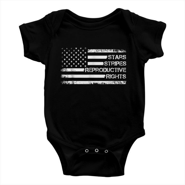 Stars Stripes Reproductive Rights Us Flag 4Th July Vintage American Flag Baby Onesie