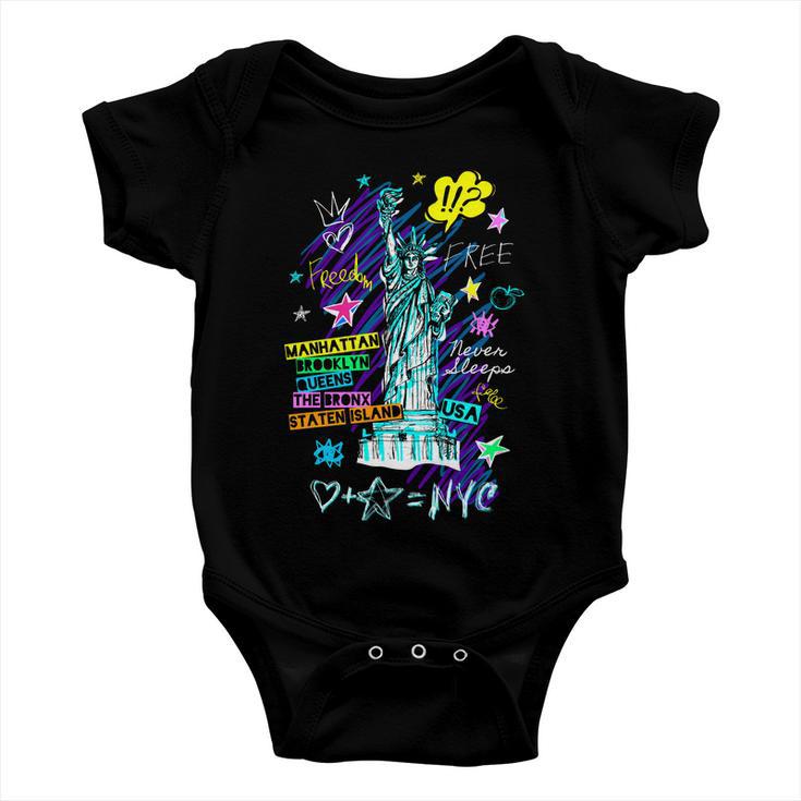 Statue Of Liberty Cities Of New York Baby Onesie