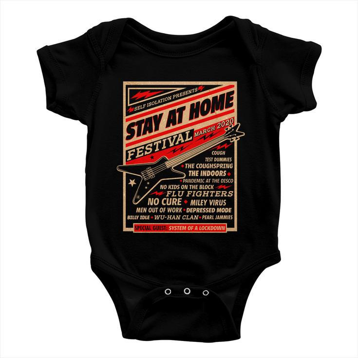 Stay At Home Festival Concert Poster Quarantine Baby Onesie