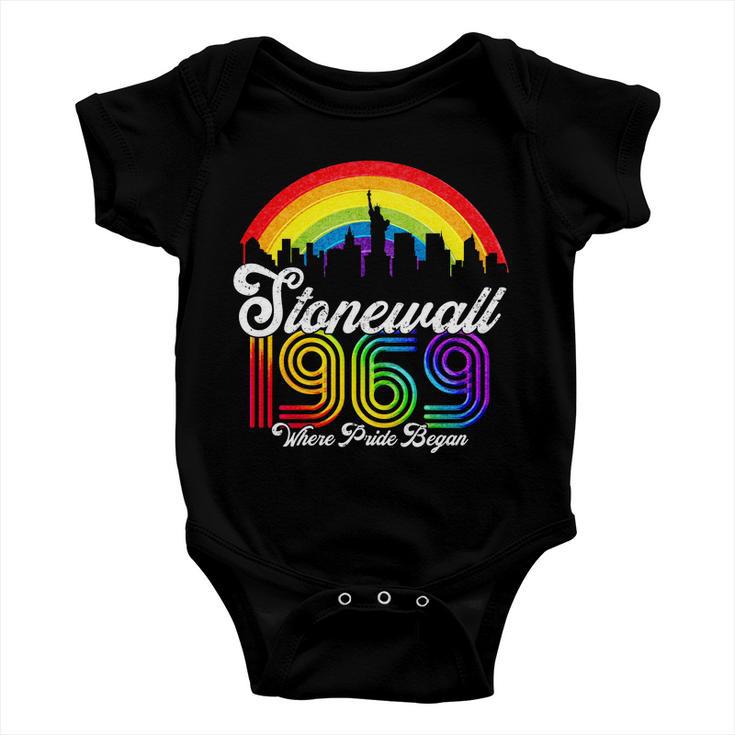 Stonewall 1969 Where Pride Began Lgbt Rainbow Baby Onesie