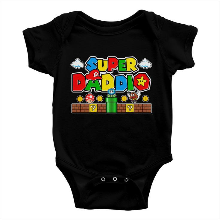 Super Daddio Dad Video Gamer Tshirt Baby Onesie