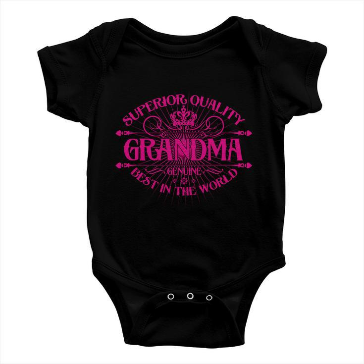 Superior Quality Grandma Best In The World Tshirt Baby Onesie