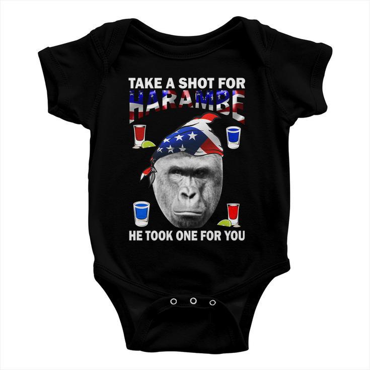 Take A Shot For Harambe Tshirt Baby Onesie