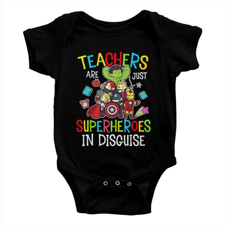 Teachers Are Superheroes Funny Back To School Teacher Gifts Baby Onesie
