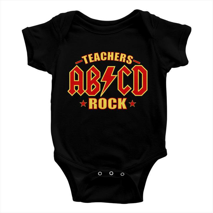 Teachers Rock Ab V Cd Abcd Baby Onesie