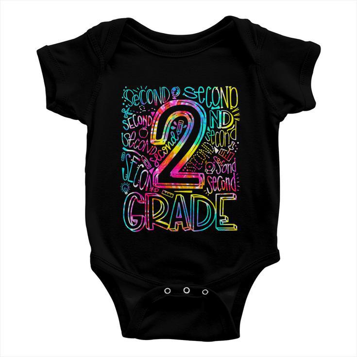 Tie Dye 2Nd Grade Typography Team Second Grade Teacher Gift Baby Onesie